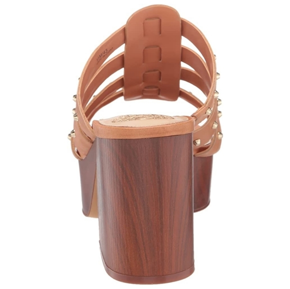 Vince Camuto Charmie Heeled Studded Platform Sandal in Himalayan Tan 7.5 - Picture 3 of 6